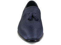 Stacy Adams Tazewell Plain Toe Tassel Tuxedo Shoes Slip On Navy 25343-410
