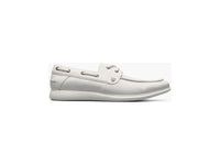 Stacy Adams Reid Moc Toe Lace Up Boat Shoes Lightweight White 25592-100