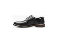 Men's Nunn Bush Centro Flex Plain Toe Oxford Dress Shoes Black 84982-001