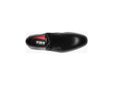 Stacy Adams Karcher Plain Toe Monk Strap Shoes Leather Black 25590-001
