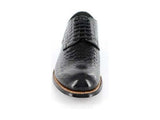 Mens Madison Anaconda Print Leather Stacy Adams Shoes Black 00055-001