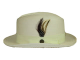 Men Bruno Capelo Summer Spring Soft Straw Style Hat Godfather GF209 Ivory Cream