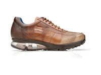 Men's Belvedere George Sneaker Multi Rust Ostrich Hand Painted Shoes E16