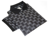 Men Sports Shirt DE-NIKO Short Sleeves Soft Modal Fashion Polo Shirt G1121 Black