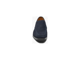 Men's Stacy Adams Pelton Moc Toe Slip On Work Shoes Navy Suede 25601-415