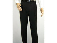 Men Apollo King Double Breasted Formal Business Suit Pleated Pants DM21 Black