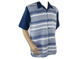 Men MONTIQUE 2pc Walking Leisure Suit Matching Set Short Sleeve 2209 Navy Blue