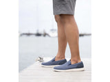 Nunn Bush Brewski Canvas Moc Toe Venetian Slip On Shoes Navy 85028-410