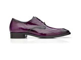 Belvedere Men's Dress Shoes Italo Antique Purple Genuine Hand Painted Eel D05