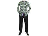 Men Shirt J.Valintin Turkey-Usa 100% Egyptian Cotton Axxess Style A113-12 Green