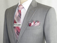 Men Renoir Suit Super 140 Soft Wool 2Button Side Vent Classic Fit 508 Light Gray