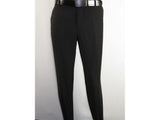 Men Flat Front Suit Separate Pants Slim Fit Soft light Weight Slacks 201-1 Black