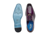 Belvedere Men's Dress Shoes Italo Antique Purple Genuine Hand Painted Eel D05