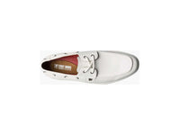 Stacy Adams Reid Moc Toe Lace Up Boat Shoes Lightweight White 25592-100