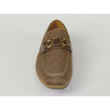 men Comfort Shoes AC CASUALS Upper Slip On Linen Fabric Texture 6816 Brown New