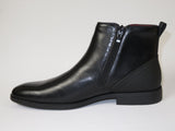 Men TAYNO Chelsea Chukka Soft Comfortable Leather Zip up Boot Coupe Black