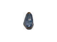 Stacy Adams Riccardi Plain Toe Oxford Shoes Animal Print Blue 25575-400