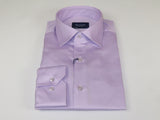 Men 100% Sateen Cotton Shirt Manschett Quesste Turkey Slim Fit 4010-06 Lilac