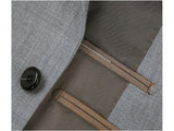 Men Renoir Suit Super 140 Soft Wool 2Button Side Vent Classic Fit 508 Light Gray