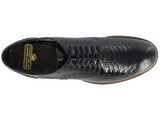 Mens Madison Anaconda Print Leather Stacy Adams Shoes Black 00055-001