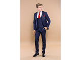 Men 3pc European Vested Suit WESSI by J.VALINTIN Extra Slim Fit JV12 Navy blue