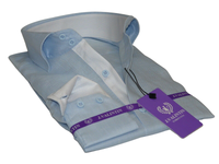 Mens 100% Linen Summer Shirt J.Valintin Turkey-Usa Axxess Style OBR78-09 Blue