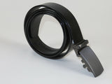 Mens VALENTINI Leather Belt Automatic Adjustable Removable Buckle V489 Black New