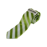 Mens Satin Tie Hankie set Stacy Adams Shadow Stripe Fashion Formal St101 Green